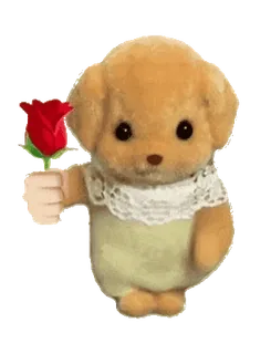 ⭐ dog, rose, cute, toy, adorable, animal, puppy telegram sticker