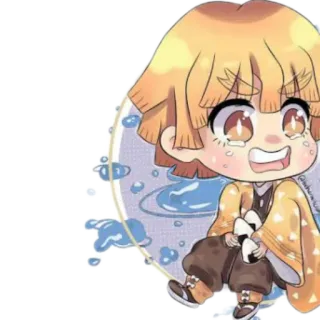 ⚡️ Zenitsu Agatsuma Demon Slayer อนิเมะ, ดาบพิฆาตอสูร, เซ็นอิทสึ, จิบิ, ตัวละคร, มังงะ telegram sticker