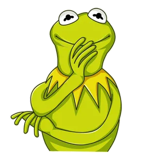 🤭 Kermit Kermit the Frog, Muppets, Frog, Cartoon, Thinking telegram sticker