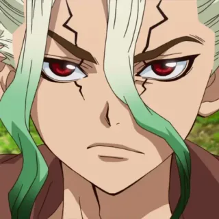 🔬 Senku Ishigami Dr. Stone Аниме, Учёный, Камень, Доктор Стоун, Сенку whatsapp sticker