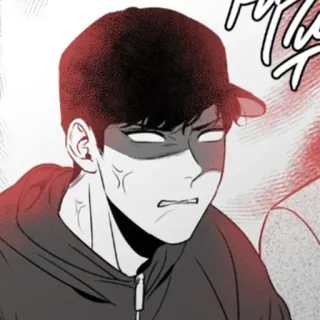 🖤 Cartone animato, Uomo, Arrabbiato, Personaggio, Illustrazione telegram sticker