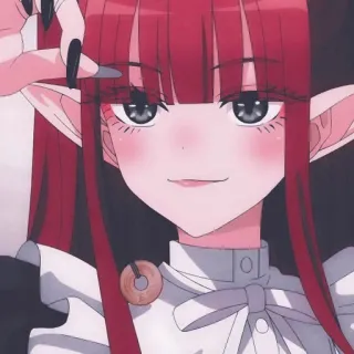 😊 anime, elf, girl, cute, red hair telegram sticker