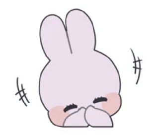 🎀 кролик, зайчик, милый, животное, мультик, стикер telegram sticker