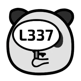 🐼 L337 Panda, Gíria da Internet, Leet, L33t telegram sticker