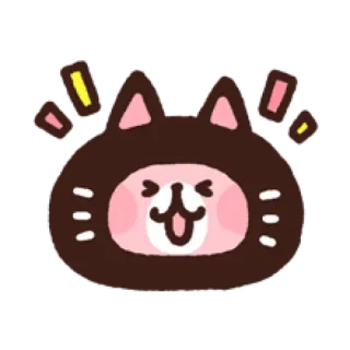 😸 Katze, kawaii, süß, Sticker, Tier telegram sticker
