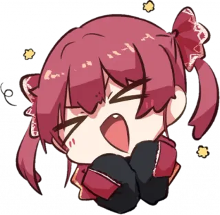 😆 Anime, Dessin animé, Mignon, Joyeux, Fille telegram sticker