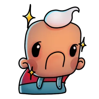 ☹️ kartun, karakter, imut, stiker, ilustrasi whatsapp sticker