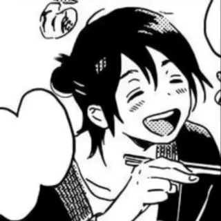 🌼 Anime, Manga, Cartoon, Person, Essen, Essstäbchen telegram sticker