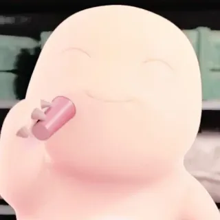 🦕 süß, Cartoon, Blob, Figur, rosa, Getränk, kawaii telegram sticker