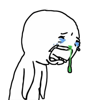 😭 ร้องไห้, เศร้า, อารมณ์, การ์ตูน, ทุกข์ใจ whatsapp sticker