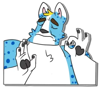 👍 furry, dog, ok, perfection, satisfaction, gesture telegram sticker