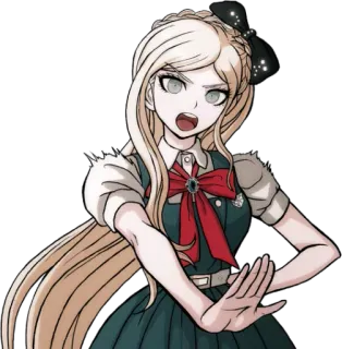 ✋ Sonia Nevermind Danganronpa Аниме, Видеоигра, Персонаж, Блондинка, Danganronpa telegram sticker