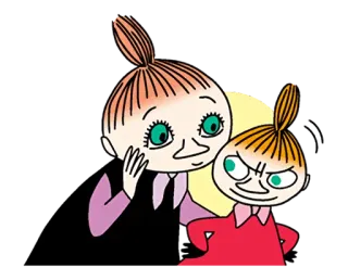 👀 Little My Moomin Cartoon, Mumin, Wütend, Niedlich, Figur telegram sticker