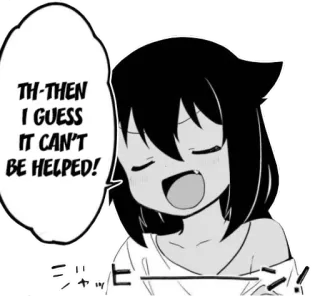🙃 TH-THEN I GUESS IT CAN'T BE HELPED! Anime, Manga, Lindo, Dibujos animados, Expresión telegram sticker