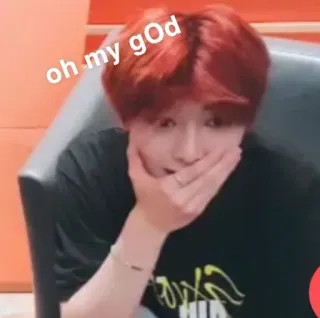 😳 oh my gOd shock, sorpresa, dios mío, kpop, exclamación whatsapp sticker