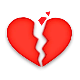 💔 złamane serce, rozstanie, smutek, związek, miłość, strata telegram sticker