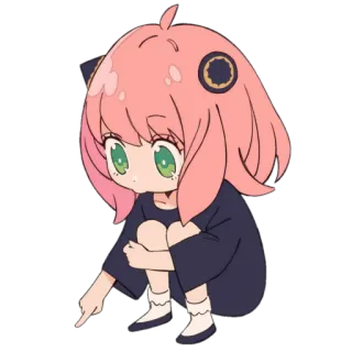 🧎‍♀ Anya Forger Spy x Family Anime, Spy x Family, Anya Forger, Cartoon, Süß, Kind, Mädchen telegram sticker