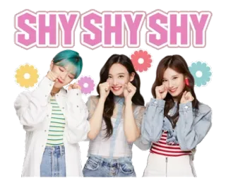 ☺️ SHY SHY SHY kpop, twice, shy shy shy, idol, música, fofo whatsapp sticker