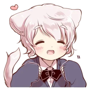 ☺️ Anime, Lindo, Gato, Neko, Kawaii whatsapp sticker