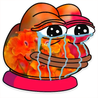 😭 Pepe the Frog pepe, kikker, verdrietig, huilen, meme, internet meme telegram sticker