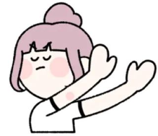 😒 Cartoon, Figur, Mädchen, Pose, Person, Sticker telegram sticker