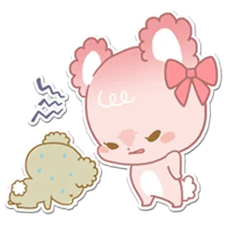 👿 fofo, kawaii, desenho animado, urso, adesivo, ilustração telegram sticker