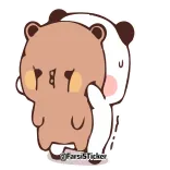 😊 Farsis Sticker panda, urso, abraço, fofo, casal, animado, adesivo telegram sticker