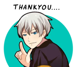 🙏 THANKYOU... Anime, Obrigado, Desenho animado, Personagem, Fofo whatsapp sticker