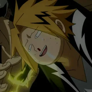 ⚡️ Denki Kaminari My Hero Academia Anime, Dibujos animados, Manga, Denki Kaminari, My Hero Academia, Electricidad, Superpoder whatsapp sticker