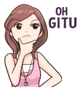 🤔 OH GITU Frau, denkend, Ausdruck, nachdenklich telegram sticker
