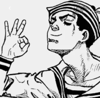 👌 Josuke Higashikata JoJo's Bizarre Adventure Anime, Manga, JoJo's Bizarre Adventure, Josuke Higashikata, geste OK whatsapp sticker