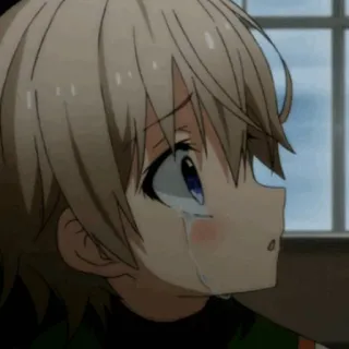 🌪 Anime, Weinend, Traurig, Mädchen, Tränen telegram sticker