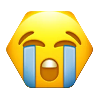 😭 emoji, crying, sad, tears, face telegram sticker