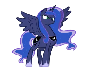 😡 Princess Luna My Little Pony princesa luna, pony, dibujos animados, noche, luna, anime telegram sticker