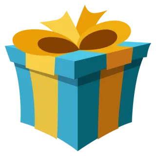 🎁 cadeau, présent, paquet, fête, anniversaire, vacances whatsapp sticker
