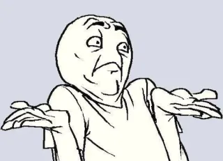 🤔 Shrug Guy Rage Comics telegram sticker