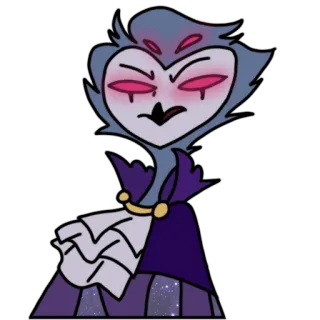 😑 Stolas Helluva Boss Stolas, Helluva Boss, Cartoon, Eule, animiert, Vogel telegram sticker
