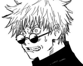 😨 Gojo Satoru Jujutsu Kaisen Anime, Manga, Gojo, Jujutsu Kaisen, Postać telegram sticker