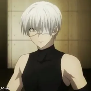 🕹 Haise Sasaki Tokyo Ghoul Anime, Charakter, Fantasy, Übernatürlich, Dunkel, Manga whatsapp sticker