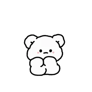 💬 fofo, urso, kawaii, adesivo, desenho animado, animal whatsapp sticker
