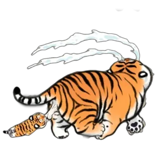 😢 tigre, animale, adesivo, creatura, mitologico telegram sticker