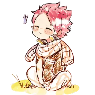 ☺️ Natsu Dragneel Fairy Tail Anime, Fairy Tail, Natsu Dragneel, fofo, Chibi telegram sticker