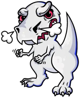 😤 динозавр, мультфильм, тирекс, монстр, злой, рептилия telegram sticker