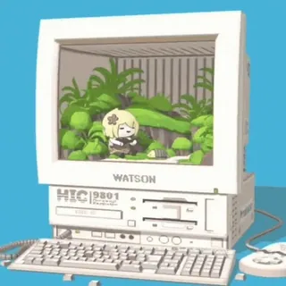 🎸 WATSON computer, nature, retro, aesthetic telegram sticker