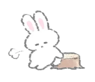 💊 lapin, lapinou, mignon, animal, dessert telegram sticker