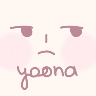 🐤 Yoona yoona Desenho animado, Rosto, Bonito, Garota, Nome telegram sticker