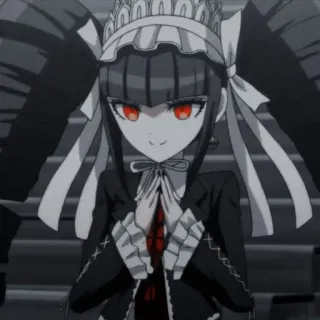 🌟 Celestia Ludenberg Danganronpa 动漫, 哥特, 塞蕾丝缇雅·罗登堡, 弹丸论破, 角色, 女仆 telegram sticker