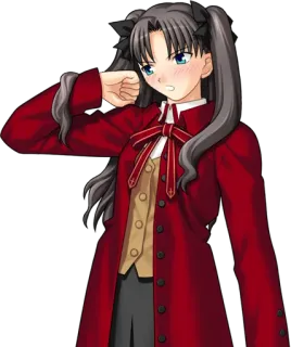🙄 Rin Tohsaka Fate/stay night Anime, Personaje, Femenino, Fate Stay Night, Rin Tohsaka whatsapp sticker