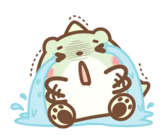 😭 chorando, triste, lágrimas, fofo, kawaii, urso telegram sticker