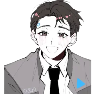 ☺️ Connor Detroit: Become Human RK800 Connor, Android, Detroit: Become Human, Video game, RK800 telegram sticker
